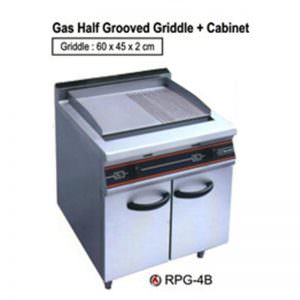 Gas Half Grooved Griddle   Cabinet RPG-4B